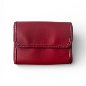 Vintage Coach Red Pocket Jewelry Roll Case 4535